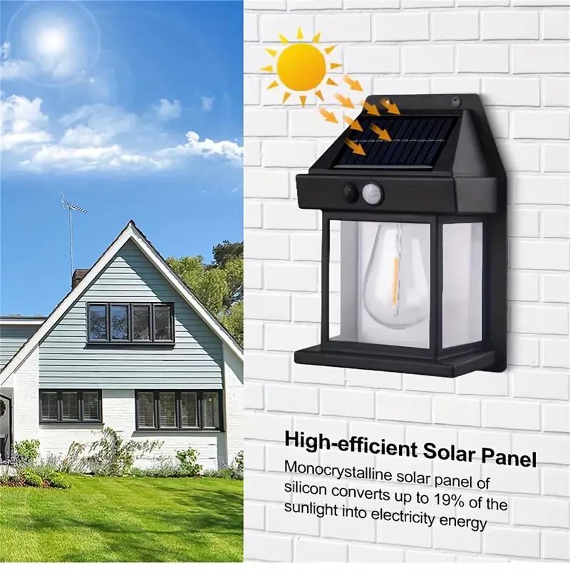 NoWire Sentry Solar Wall Lanterns – 4 Pack