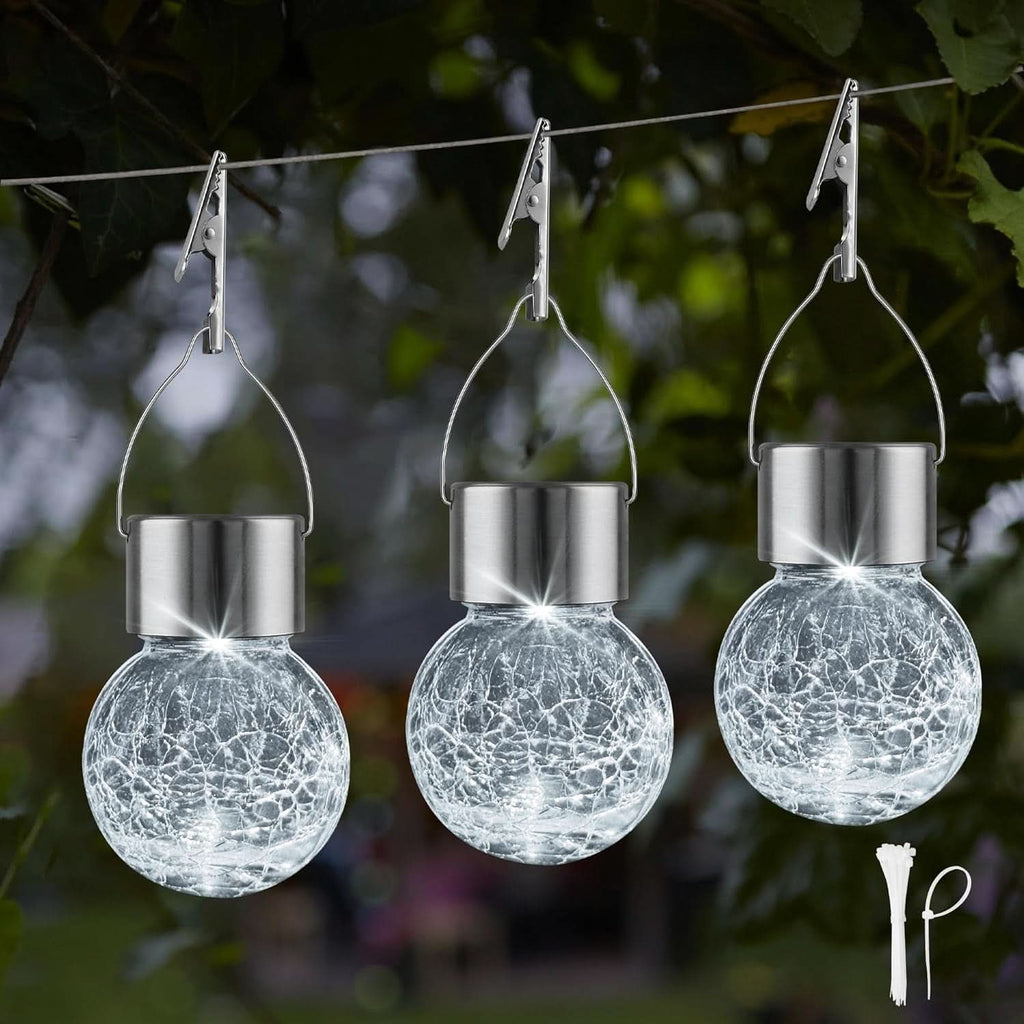 NoWire Hanging Globe Lights Waterproof Cold White 24 Pack