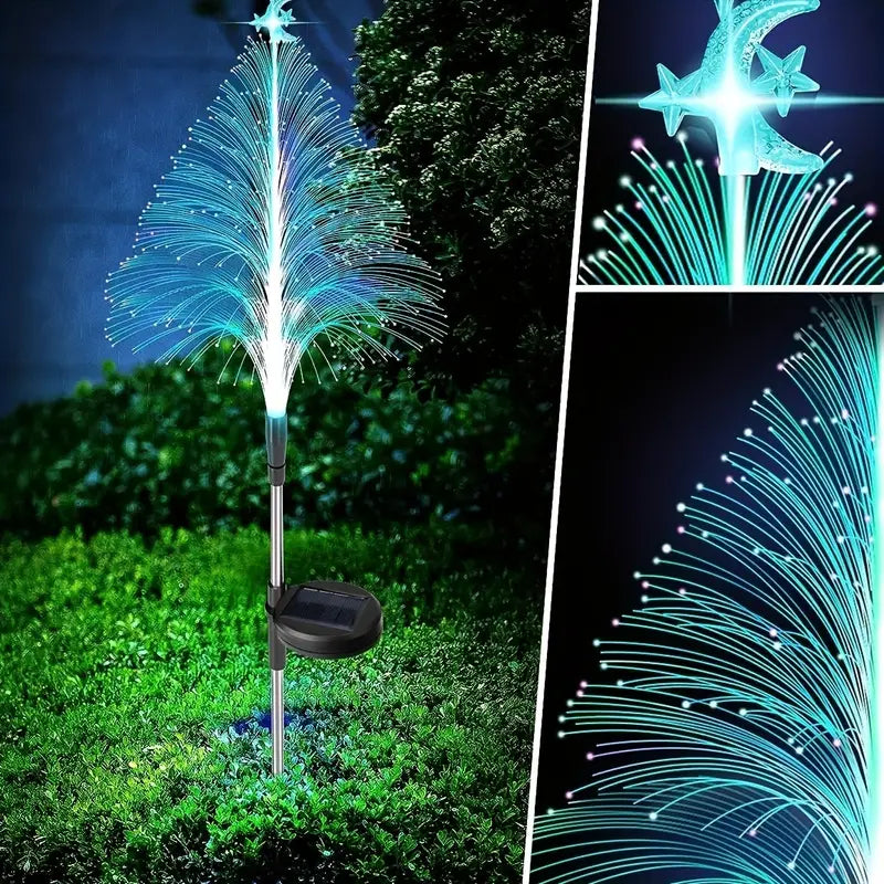 NoWire SolarGlow Color-Changing Christmas Tree Lights – 4 Pack