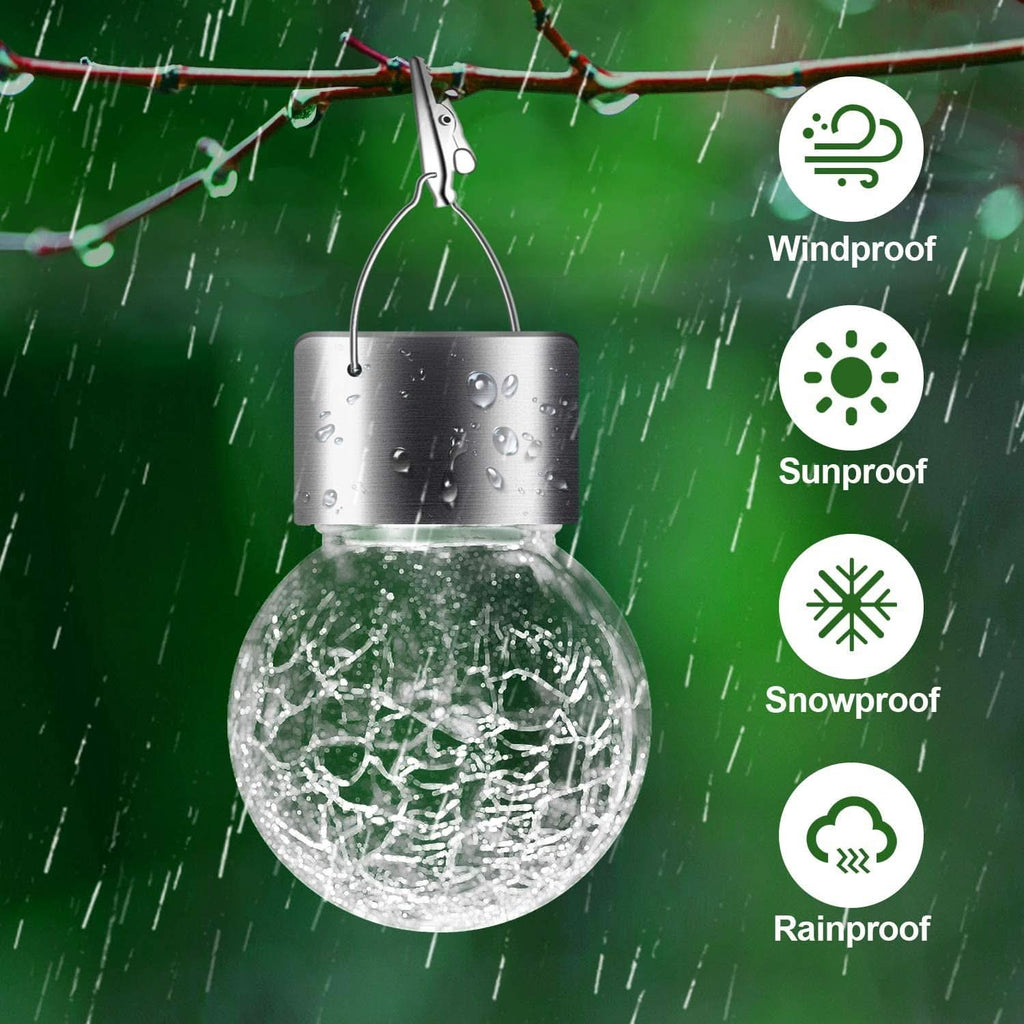 NoWire Hanging Globe Lights Waterproof Cold White 24 Pack