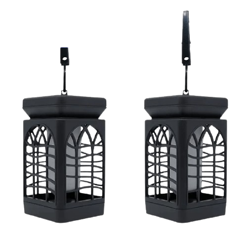 NoWire FlameGlow Solar Flickering Lanterns – 4 Pack