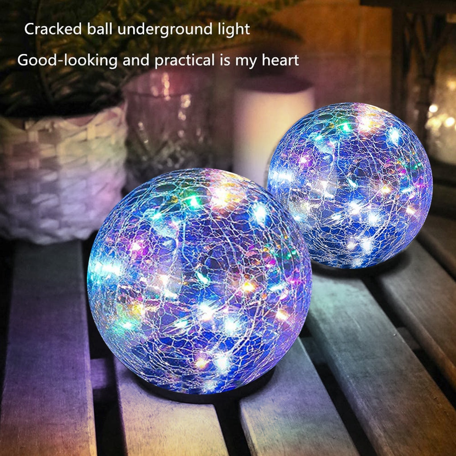 NoWire PrismGlow Solar Glass Globe Lights – 2 / 4 Pack
