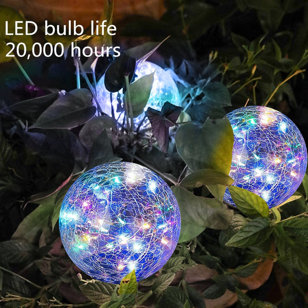 NoWire PrismGlow Solar Glass Globe Lights – 2 / 4 Pack