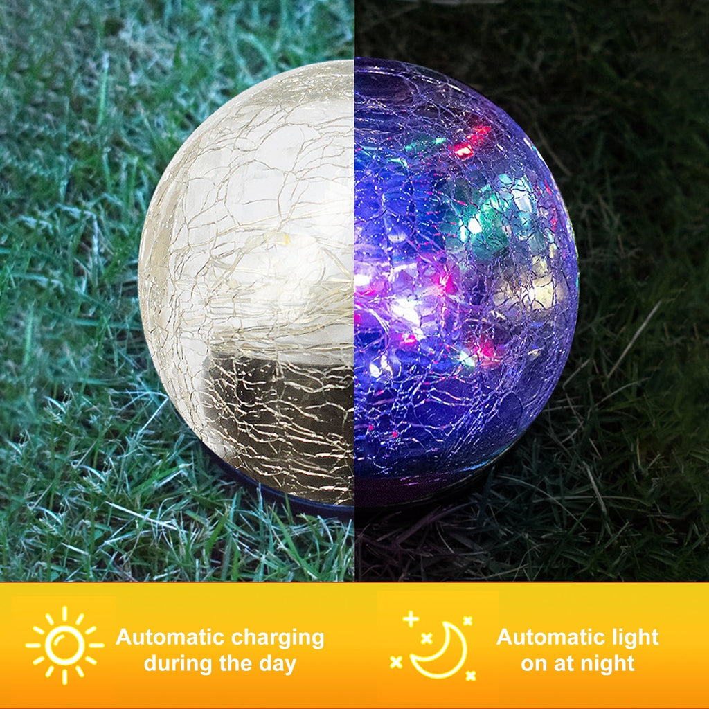 NoWire PrismGlow Solar Glass Globe Lights – 2 / 4 Pack