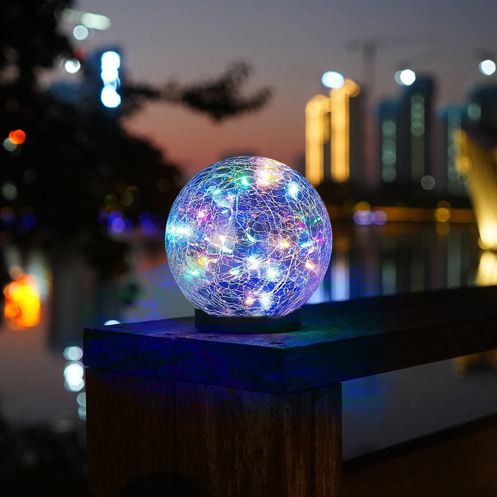 NoWire PrismGlow Solar Glass Globe Lights – 2 / 4 Pack