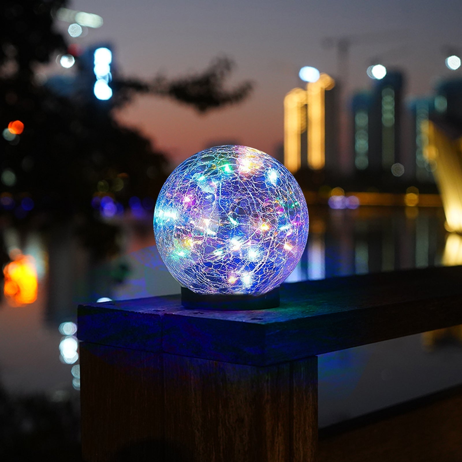 NoWire PrismGlow Solar Glass Globe Lights – 2 / 4 Pack