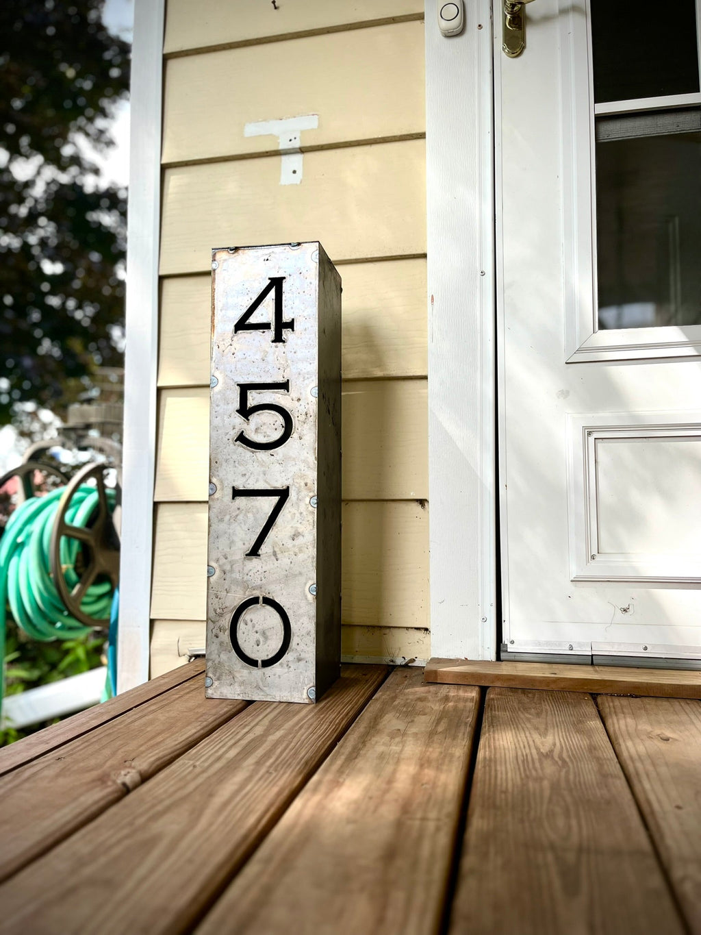 Steel Solar Address Light for Porch, Driveway & Entryway