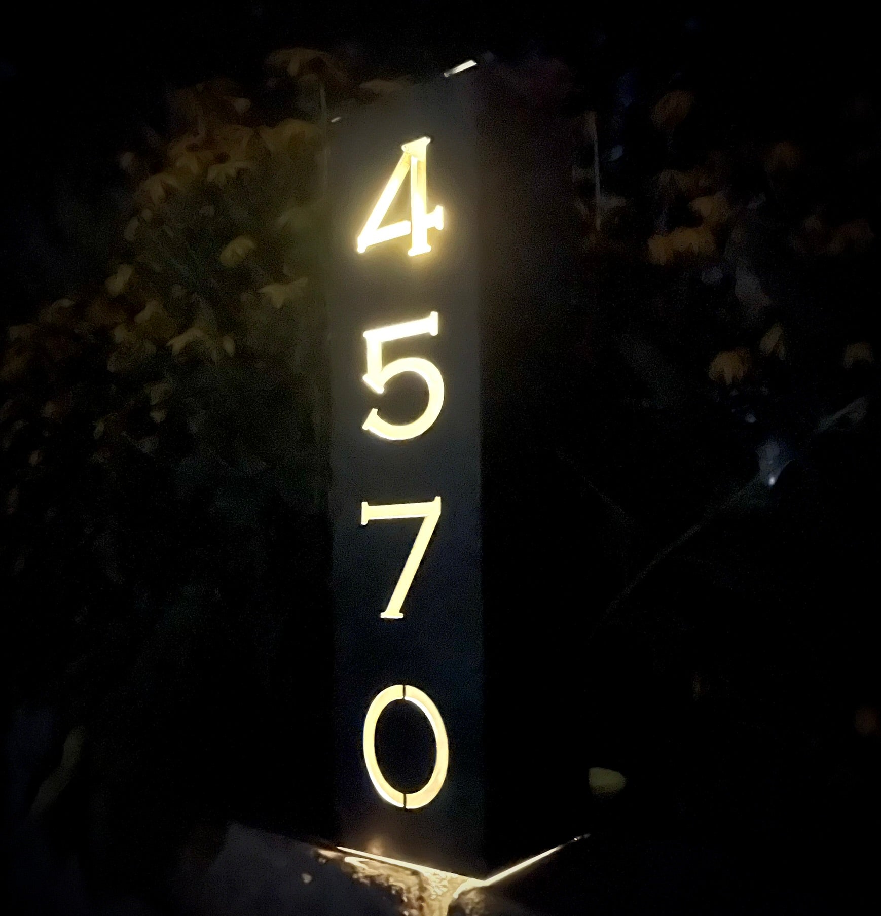 Steel Solar Address Light for Porch, Driveway & Entryway