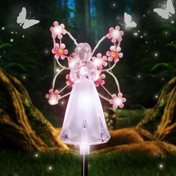 NoWire Serenity Solar Angel Stakes – Waterproof Outdoor Garden Light