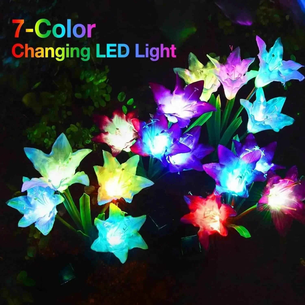 Outdoor Solar Lily Garden Lights Set
