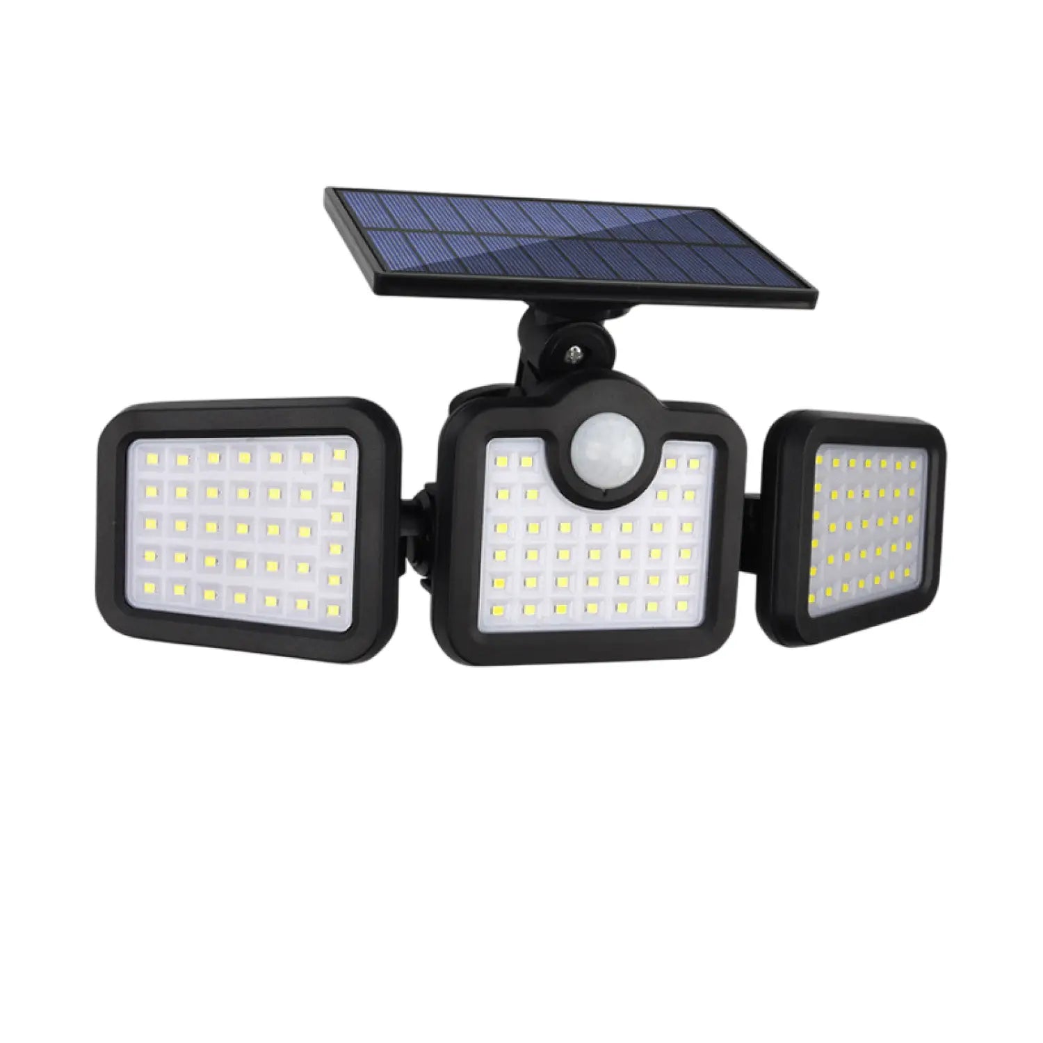Solar Lamp Outdoor Flood Light with Motion Sensor, 3 Heads, IP65 Waterproof