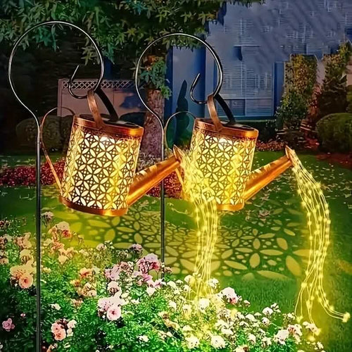 CascadeGlow Solar Watering Can – Whimsical Hanging Garden Light